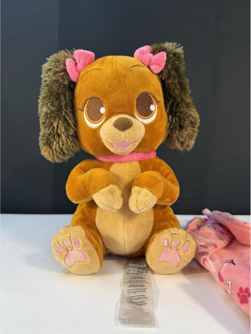 Disney Parks World Babies Lady And The Tramp Plush Stuffed Animal With Blanket - Picture 5 of 9